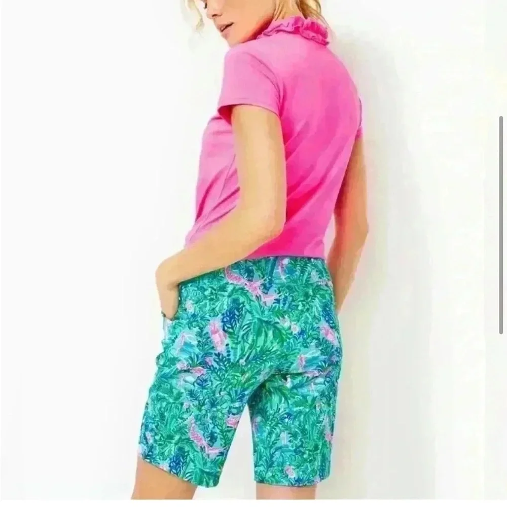 Lilly Pulitzer Luxletic Reid Short UPF‎ 50+ Blue Horizon Par Fection Golf 0